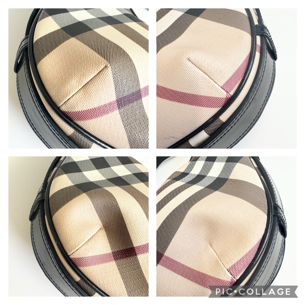 Burberry Black and Cream Checkered Hobo Bag - Picture 12 of 15